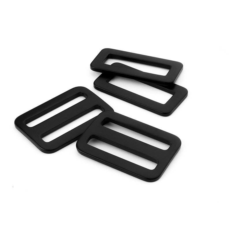 38mm 1.5inch Factory direct sale aluminium tri-glide buckle square ring buckle bag strap adjuster outdoor buckle