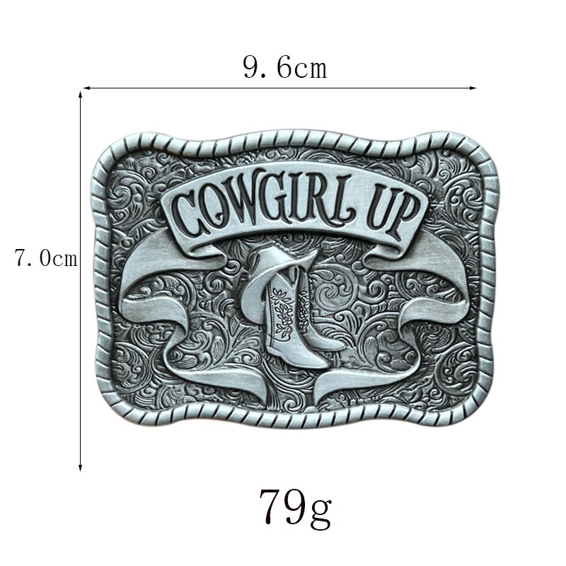 Western Belt Buckle Vintage Cowboy 3D Boot pattern Belt Buckle for Men Women