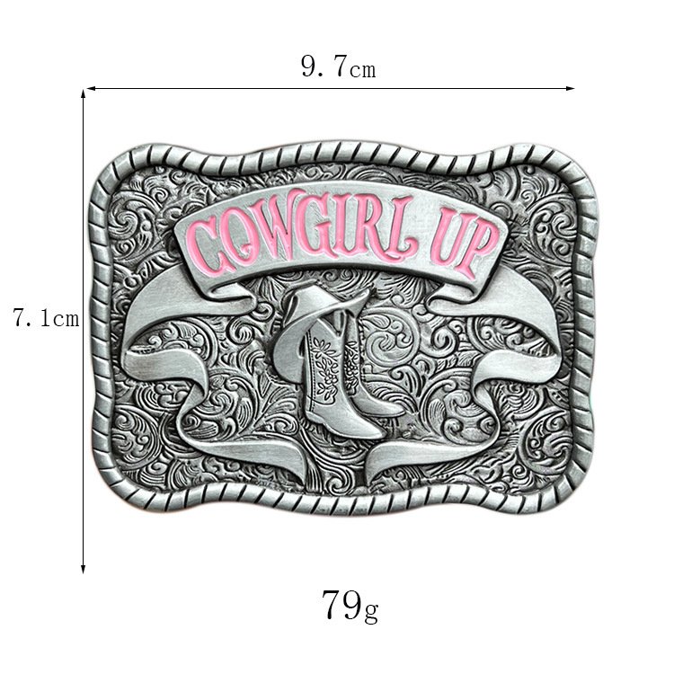 Western Belt Buckle Vintage Cowboy 3D Boot pattern Belt Buckle for Men Women
