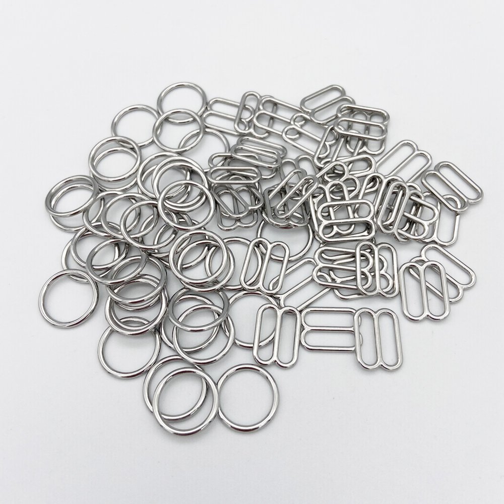 Factory Direct More Sizes Bra Accessories Metal Bra Buckles Zinc Alloy Ring and Slider