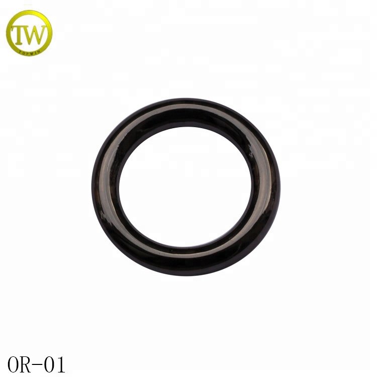 China supplier made metal o ring buckles light gold metal round flat ring for bags and shoes