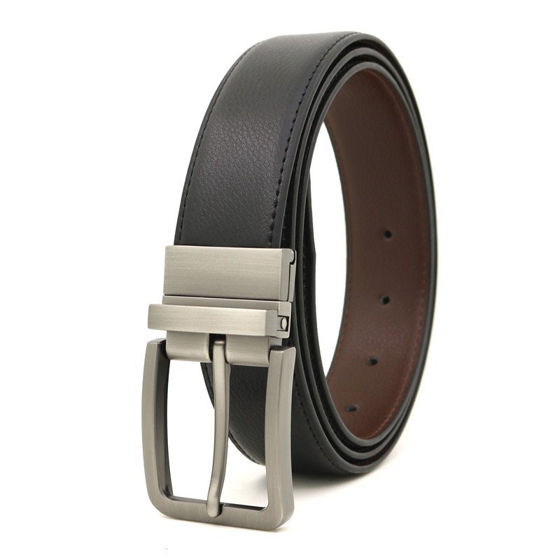New Men'S Reversible Pin Buckle Leather Belt Double-Sided With Leather Belt Five Colours Reversible Leather Belt Accessories men