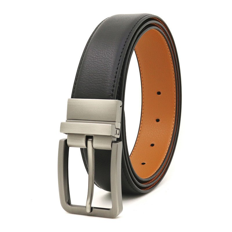 New Men'S Reversible Pin Buckle Leather Belt Double-Sided With Leather Belt Five Colours Reversible Leather Belt Accessories men