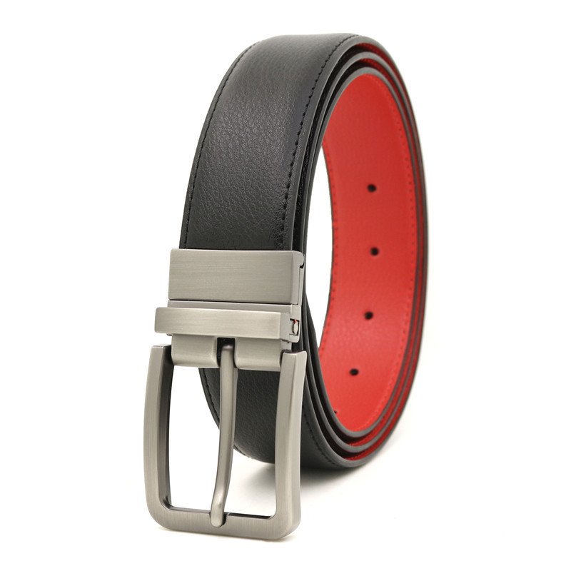 New Men'S Reversible Pin Buckle Leather Belt Double-Sided With Leather Belt Five Colours Reversible Leather Belt Accessories men
