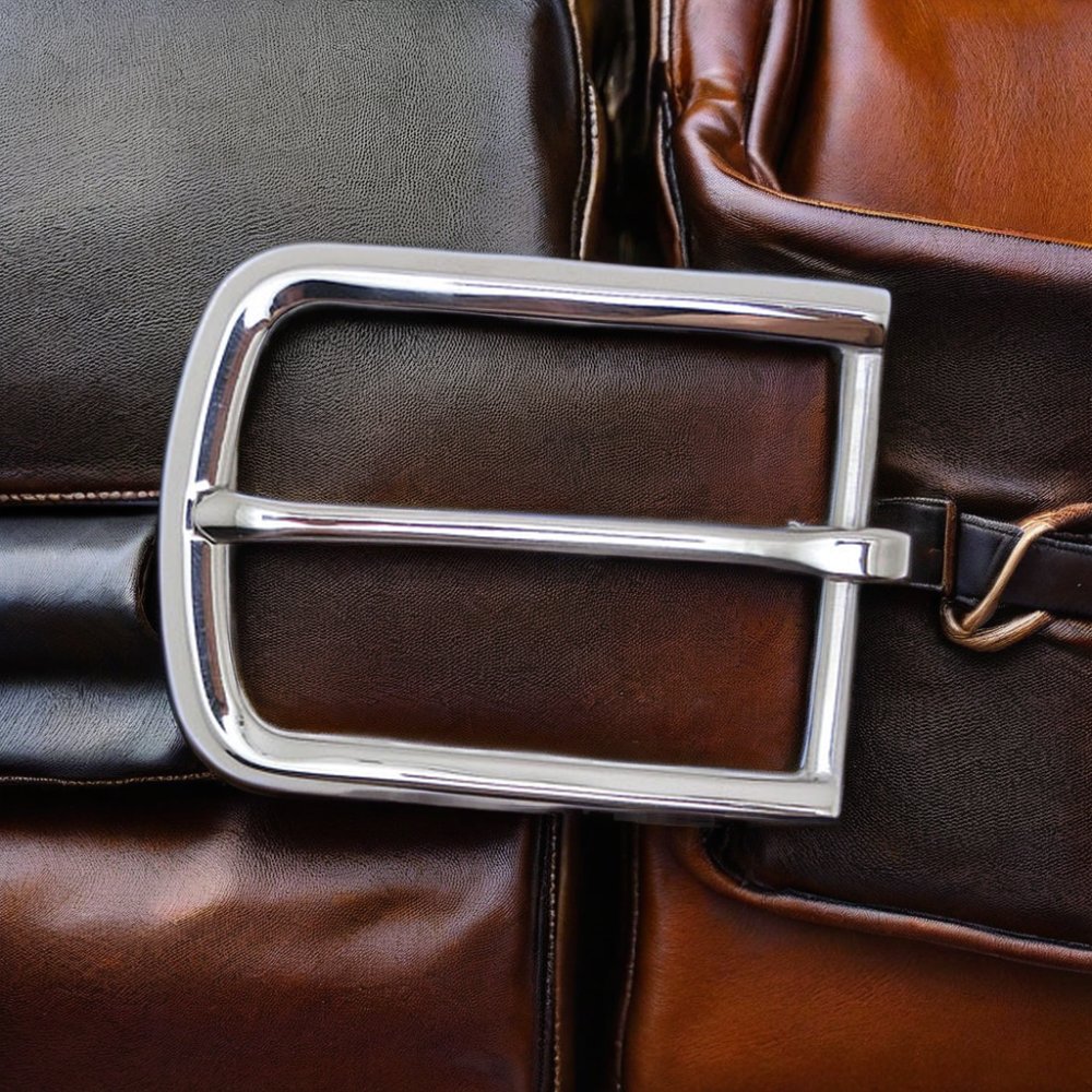 Customizable 35mm Stainless Steel Western Style Belt Buckle with Logo Pin Buckle Durable and Stylish Genre Belt Buckles