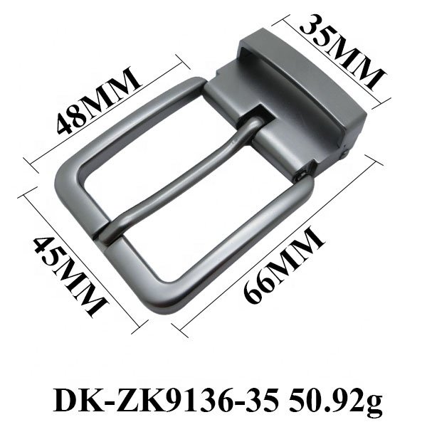 Zamak Clip Type Replaceable Presentation Metal Pin Belt Buckle With Teeth For Men Genuine Leather Belts