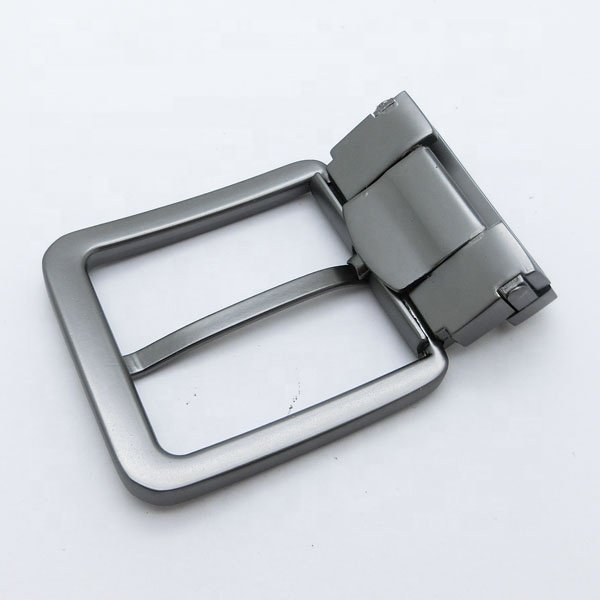 Zamak Clip Type Replaceable Presentation Metal Pin Belt Buckle With Teeth For Men Genuine Leather Belts