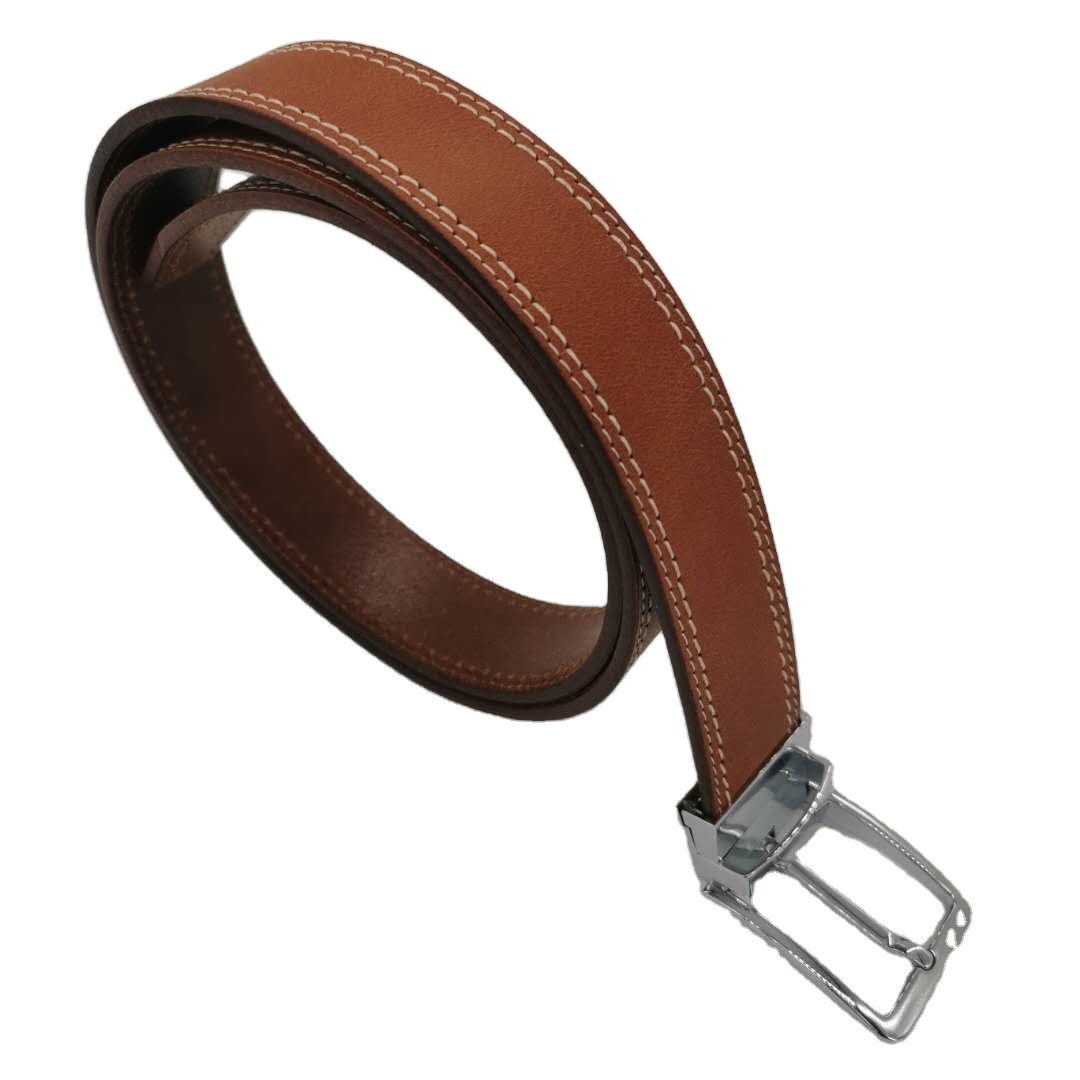 Superior Quality Men's belt Real leather belt metal zinc alloy buckle Smooth Leather Business style belt for men