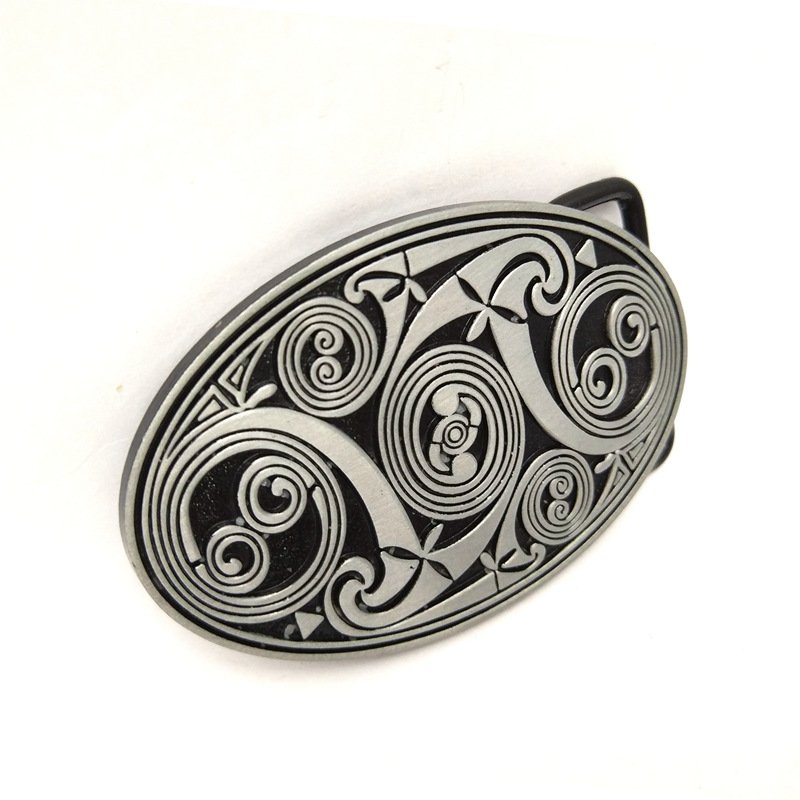 2024 manufactory Hot selling item antique silver irregular zinc alloy Western cowboy belt buckle for men