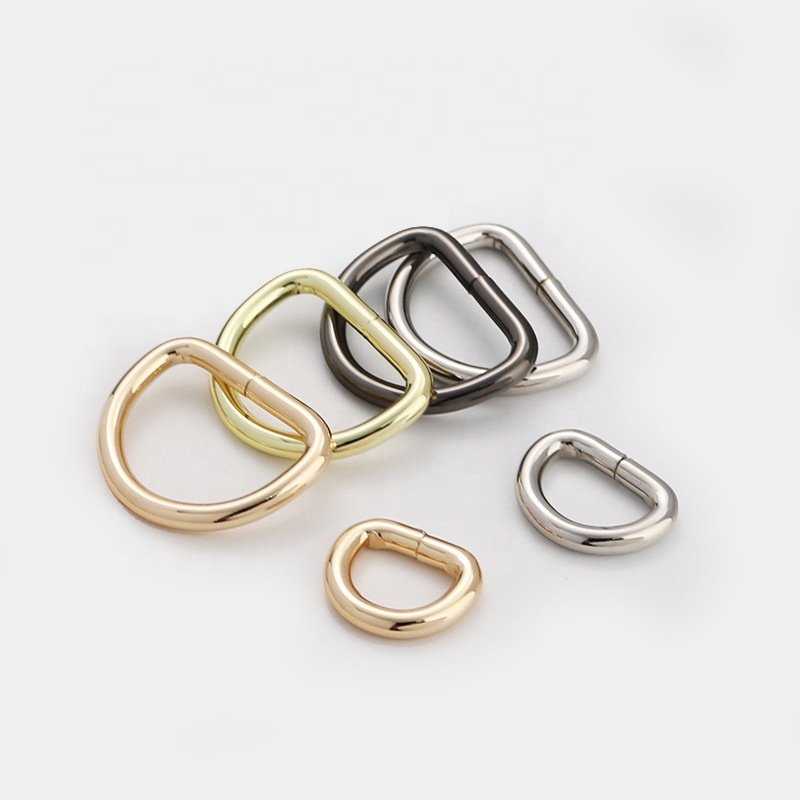 Handbag Buckle Hardware Accessories D Ring Snap Buckle Hook Metal Semicircular D Ring Buckles