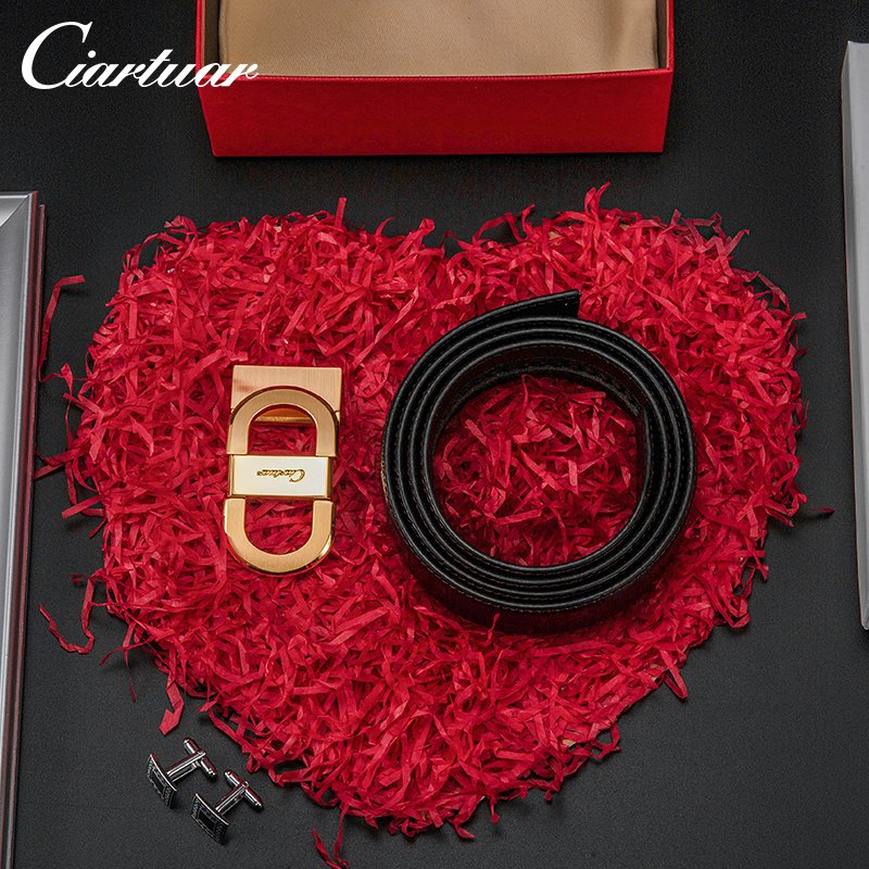 new arrival Pure leather belt genuine men business casual style belt glasses shape designer belts famous brands for men