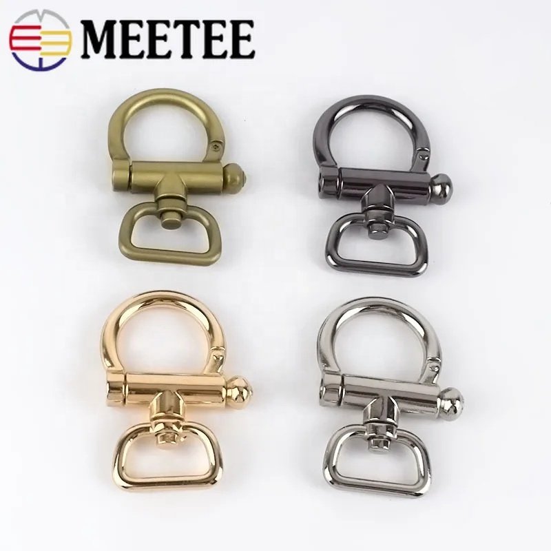 Meetee BF099 20/25mm Handbag Hardware Accessories Shoulder Bag Strap Dog Hook Activity Key Clasp Connection Buckle