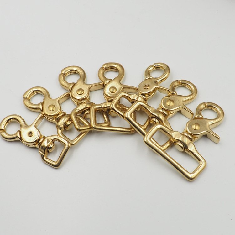 DWDP- 5015B High quality solid brass swivel trigger snap hook for Pet Buckle Clip Clasp Dog