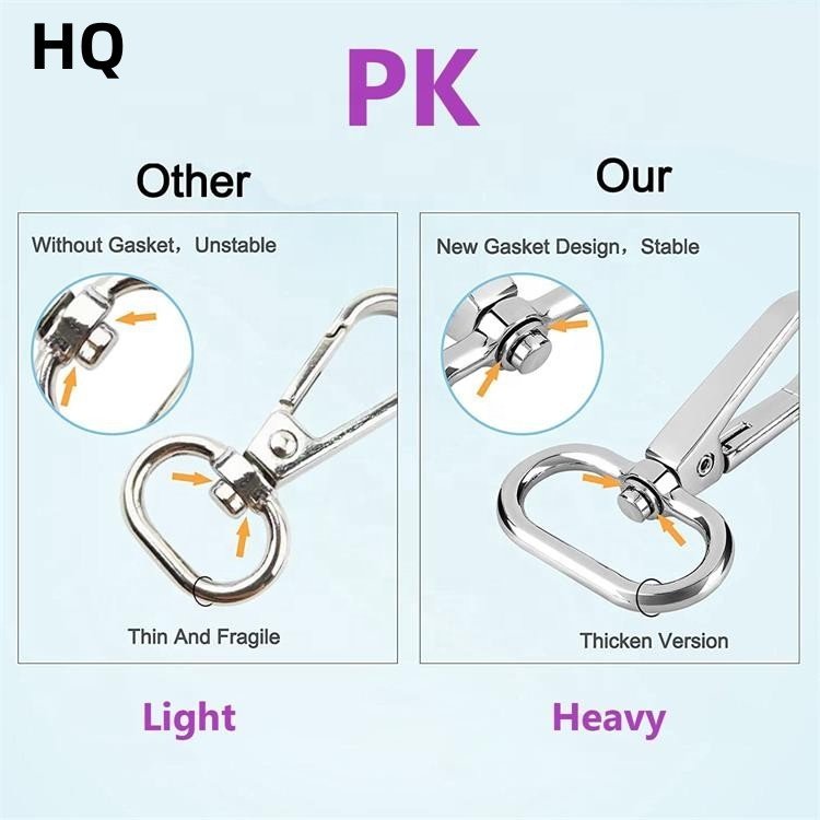 High quality Zinc Alloy Dog Collar Swivel Snap Hook Buckle Metal Carabiner side release metal buckle