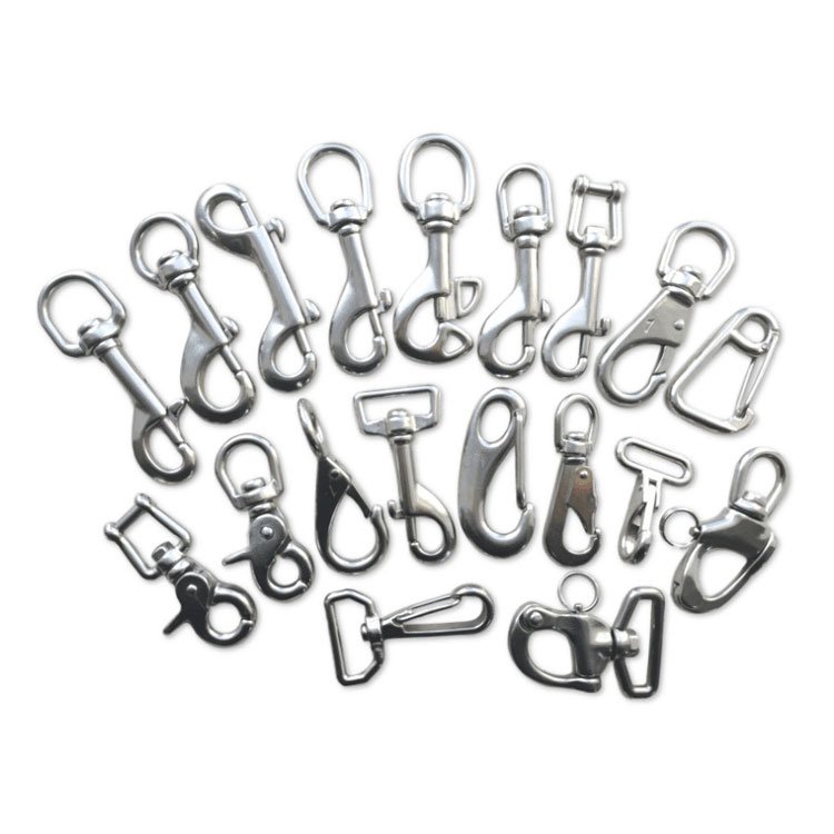 Metal Spring Clasp Clip Buckle Hook Lobster Swivel Snap Hook for Dog Leash Chain