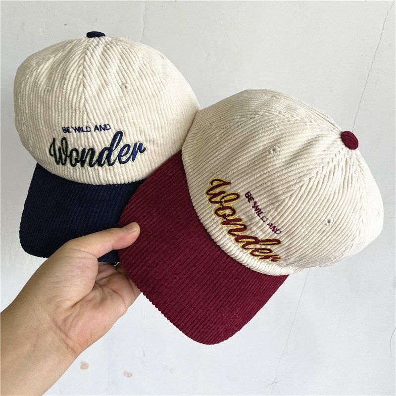 Custom Buckle Hat,Corduroy Dad Hat Women And Mens, Baseball Cap Dad hat Custom Embroidery Logo