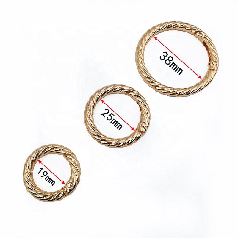Alloy B ag Buckle Press Buckle Hook Keychain Ring Hardware Handbag With Carabiner