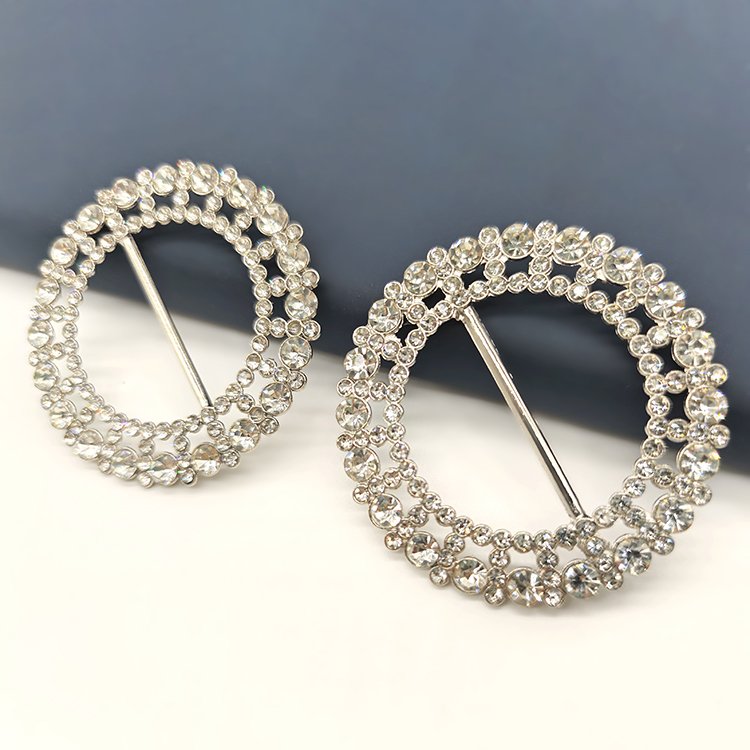 Fancy Design Metal Rhinestone Belt Buckle Luxury Bling Diamond Crystal Decorative Buckles Diy Women Adjustable Bag Buckles