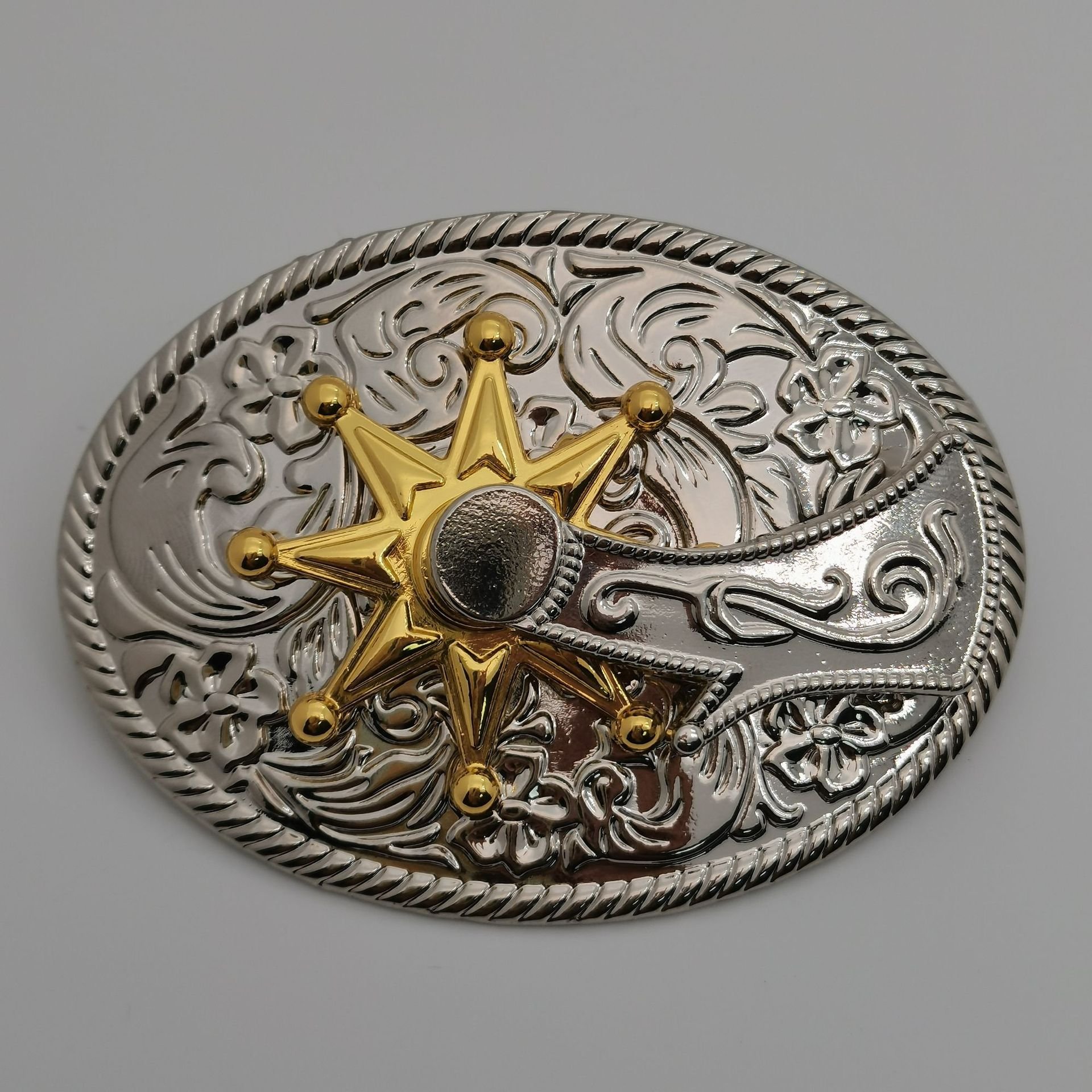 Western Boots Spur Belt Buckle Spinning Spurs Rodeo Cowboys Buckles Western Antiqued Oval Spur Belt Buckle