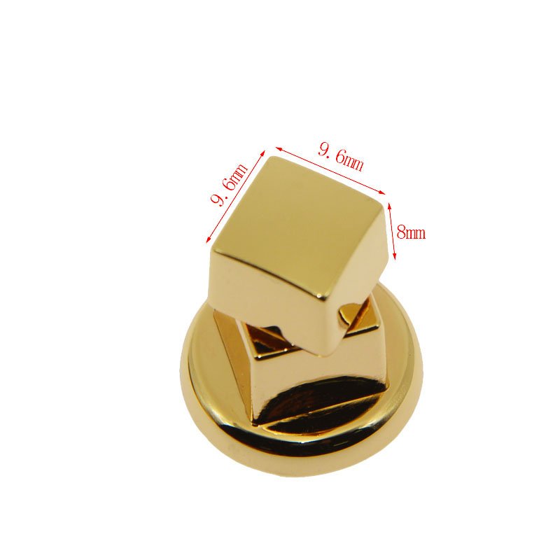 NICE Factory Customized Metal Handbag Hardware Hot Sale Square Turn Twist Locks Fashion Closures Bag Lock Accessories Buckles
