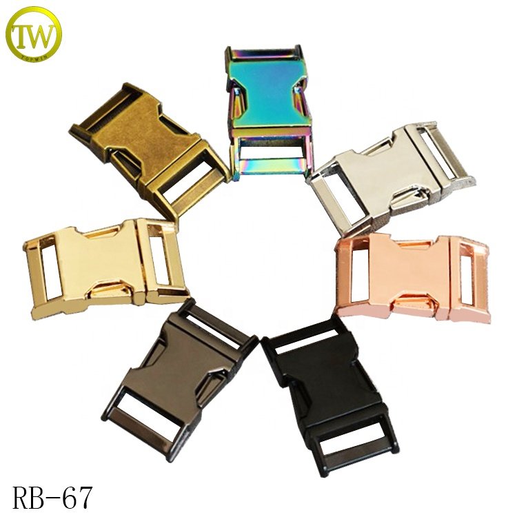 High quality handbag hardware buckle making matte gold alloy bag parts blanks square ring strap buckle