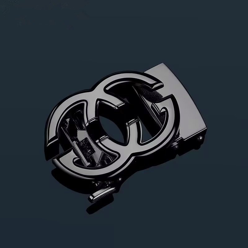 New Wholesale Men's Belt Letter Automatic Buckle Zinc Alloy Belt Head Spring Buckle Belt Buckle