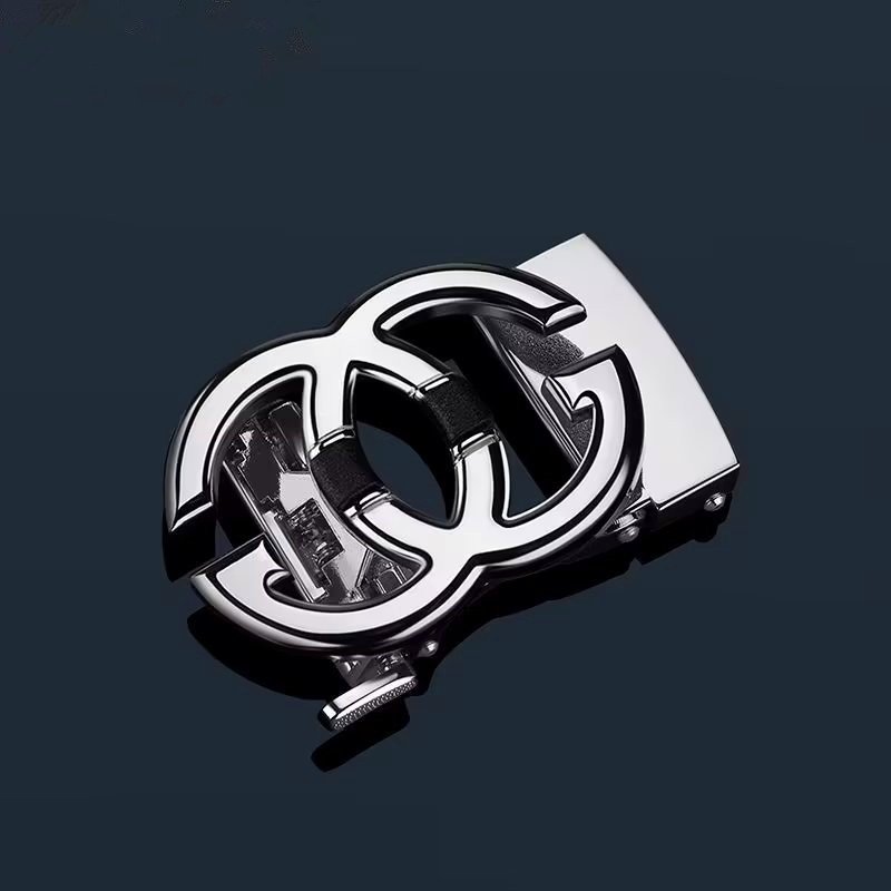 New Wholesale Men's Belt Letter Automatic Buckle Zinc Alloy Belt Head Spring Buckle Belt Buckle