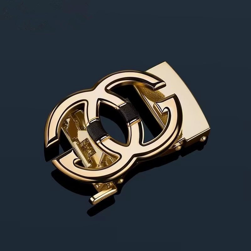 New Wholesale Men's Belt Letter Automatic Buckle Zinc Alloy Belt Head Spring Buckle Belt Buckle