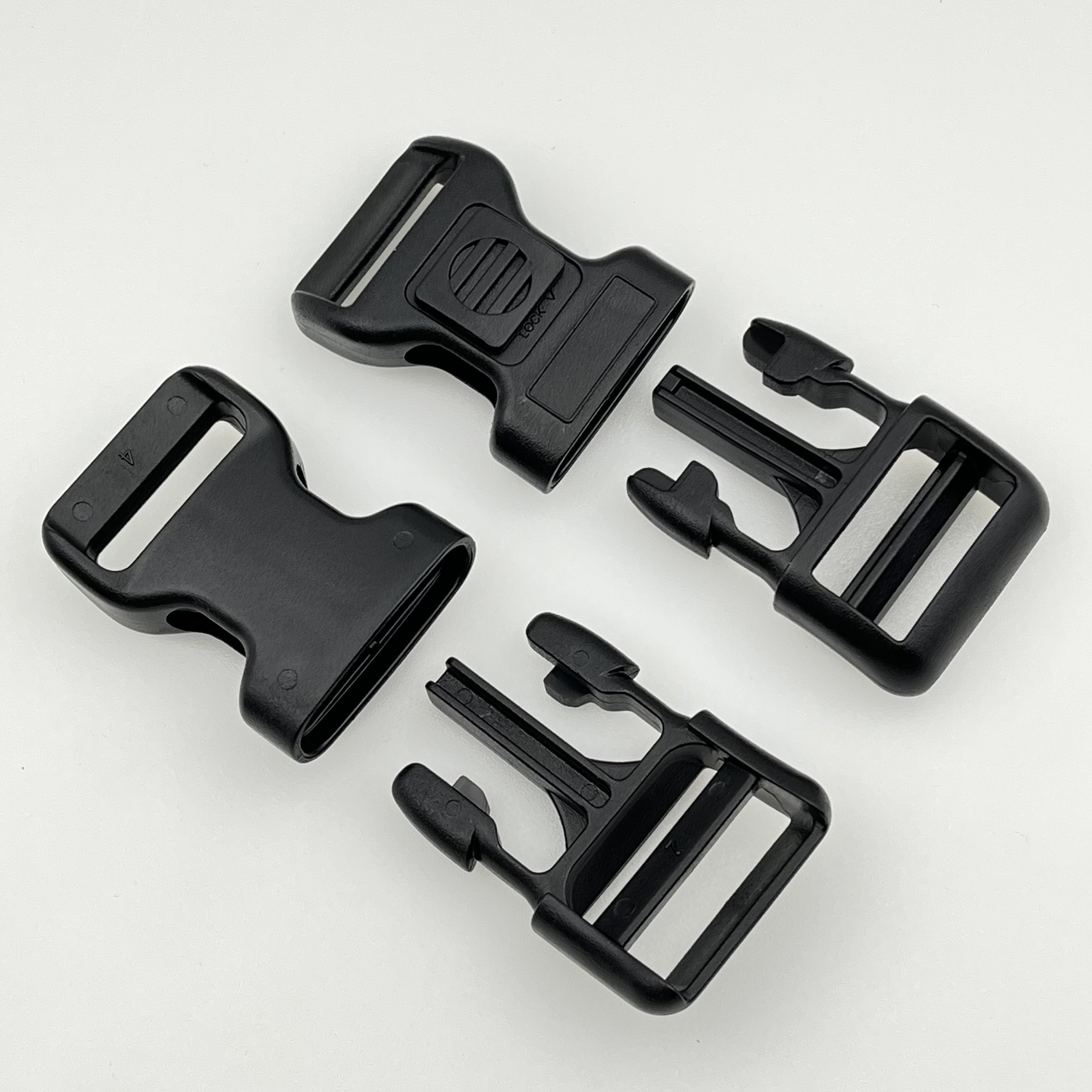 Factory Eco-friendly Plastic Curve Tri-Glide Adjustable Slider Buckle Heavy Duty Strap Buckle Lock for Dog Leash Harnesses