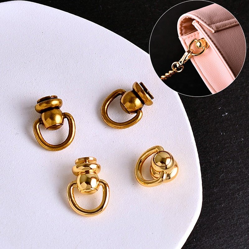 Bags Hardware Accessories Handbag Decoration Nail Bag Strap Rivet Rings Side Clip Buckles with Screws