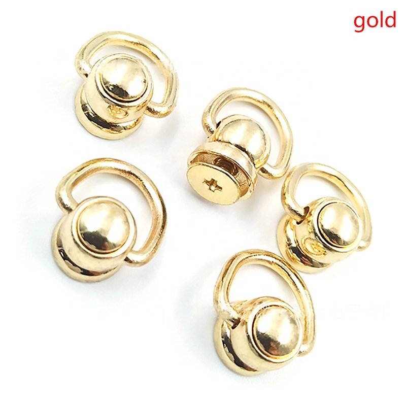 Bags Hardware Accessories Handbag Decoration Nail Bag Strap Rivet Rings Side Clip Buckles with Screws