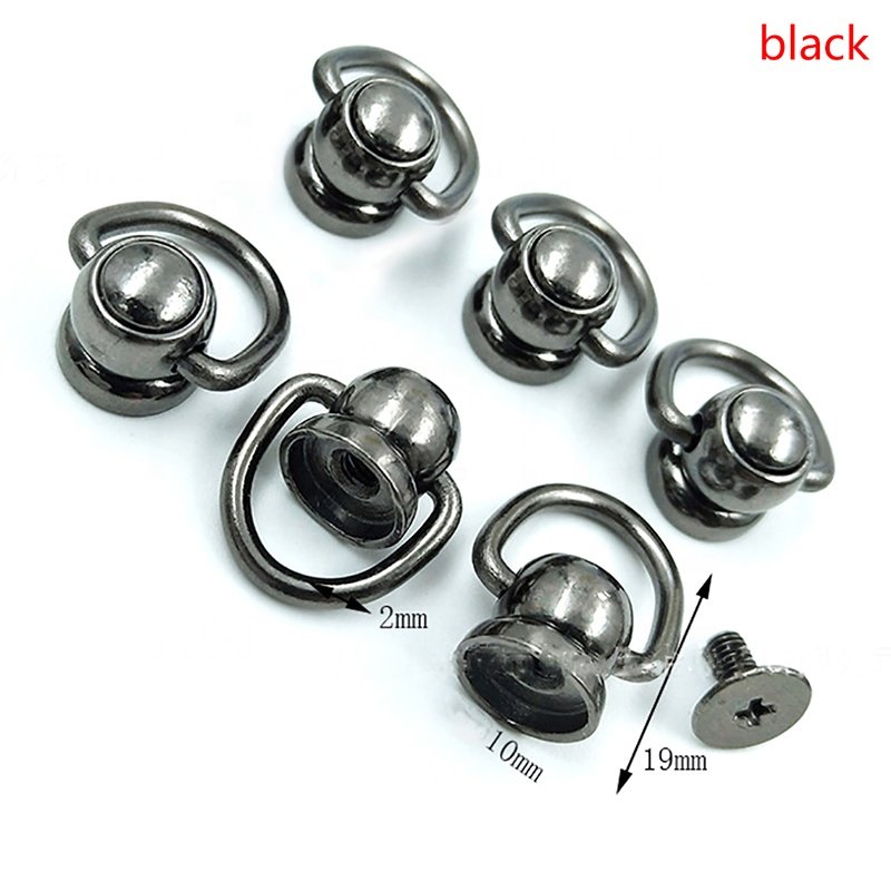 Bags Hardware Accessories Handbag Decoration Nail Bag Strap Rivet Rings Side Clip Buckles with Screws