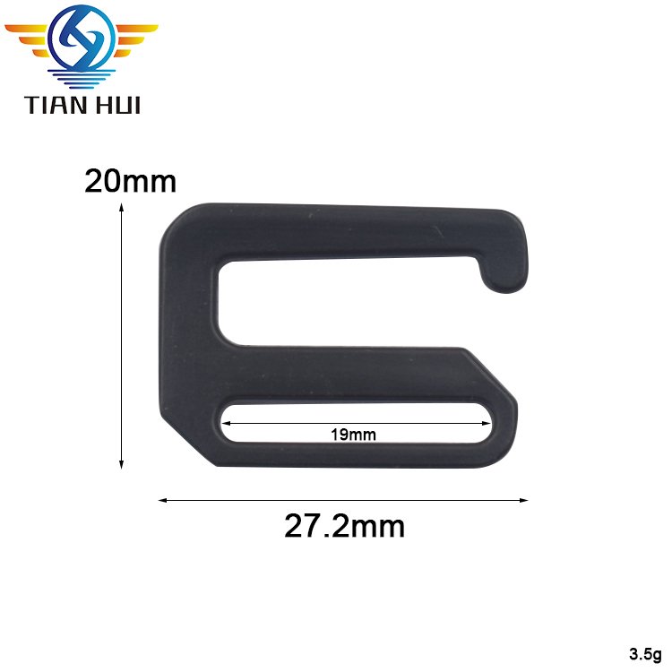 Custom bag accessory fittings metal adjustment g hook buckle 19mm for bags