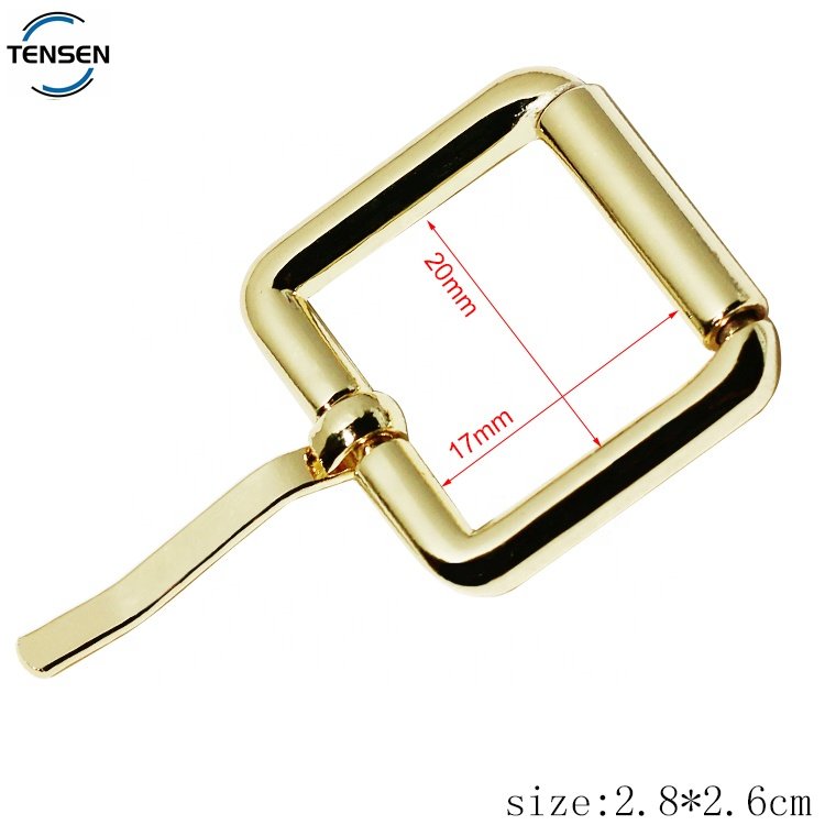 Fashion bag metal parts wholesale backpack gold pin buckle alloy leather crafts metal roller buckle for belt