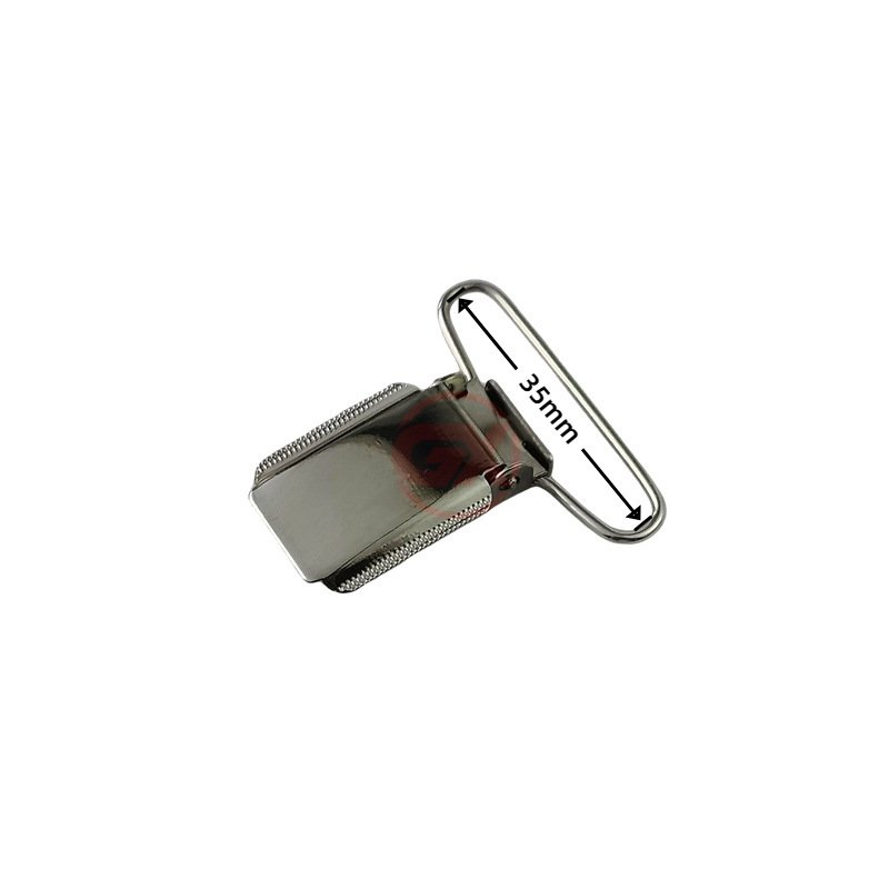 Thickened and brightened hanging-plated duckbill buckle, high-grade suspender clip.
