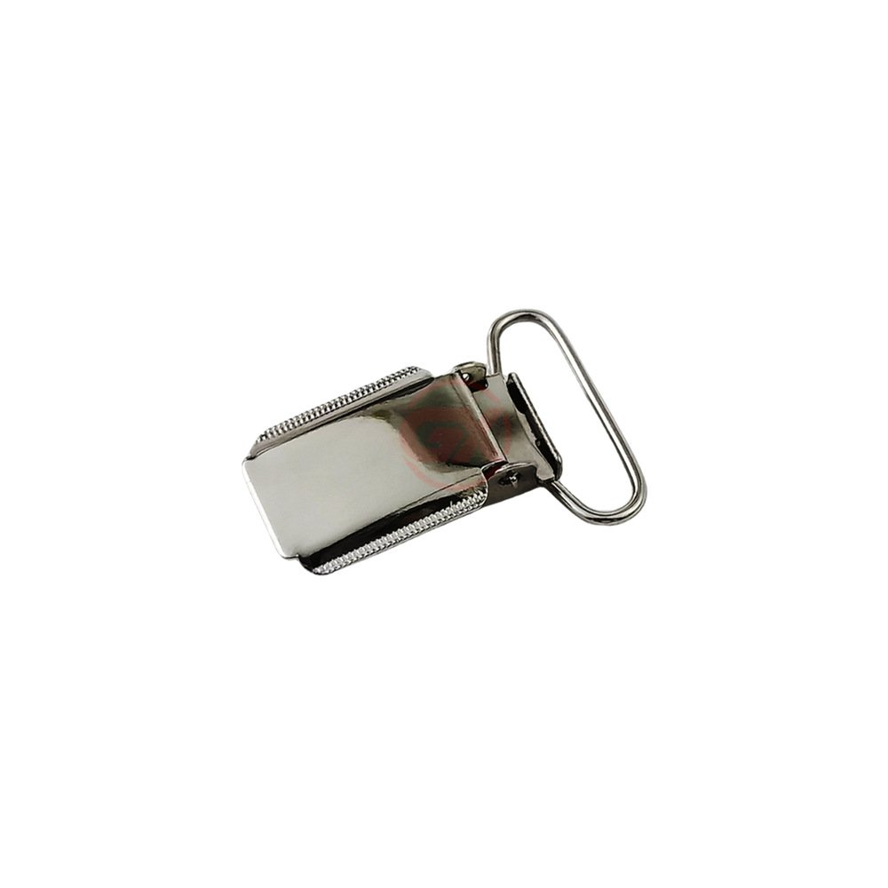 Thickened and brightened hanging-plated duckbill buckle, high-grade suspender clip.