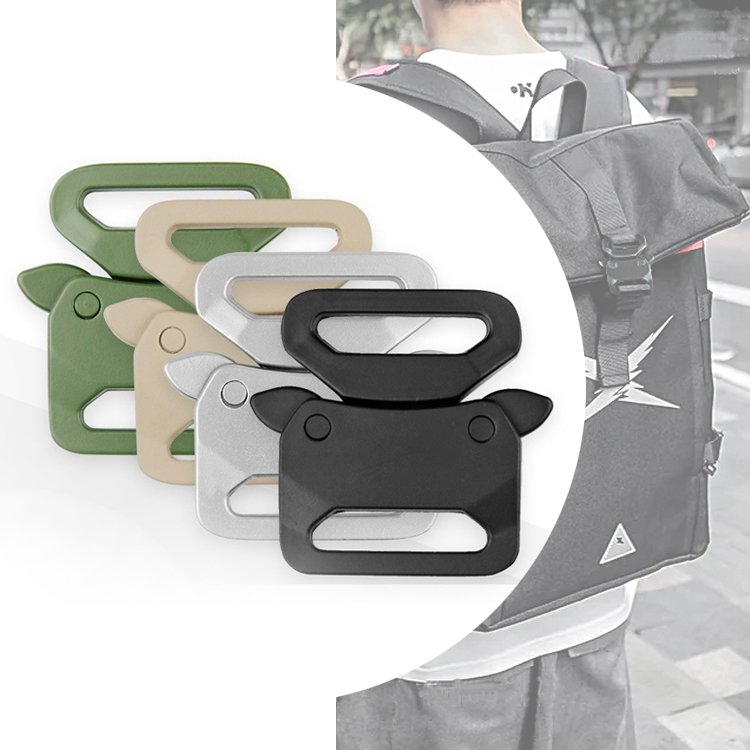 3/4" Zinc Alloy tactical buckle for bag Accessories metal strap bag clip buckle nylon side release buckle 20mm