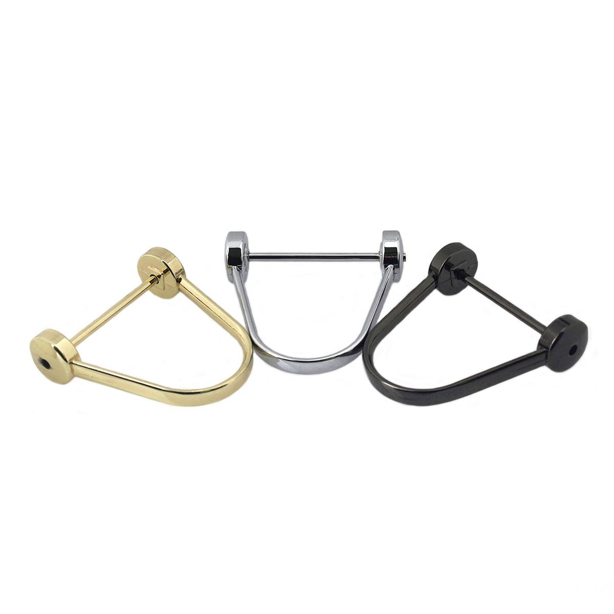 40mm D-ring Shackle D Shape Screw Buckle 40mm Detachable Screw D-ring Buckle for Bag Strap Leather Craft Handbag Purse Making