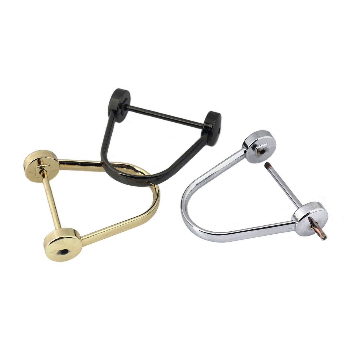 40mm D-ring Shackle D Shape Screw Buckle 40mm Detachable Screw D-ring Buckle for Bag Strap Leather Craft Handbag Purse Making