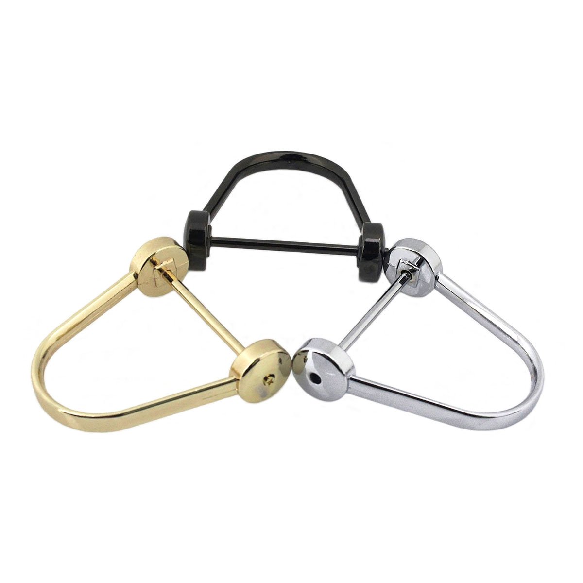 40mm D-ring Shackle D Shape Screw Buckle 40mm Detachable Screw D-ring Buckle for Bag Strap Leather Craft Handbag Purse Making