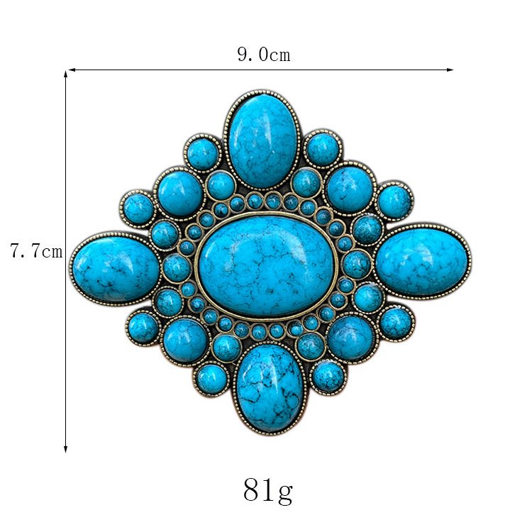 wholesale western cowboy plate buckle Vintage gemstone western belt buckle for men