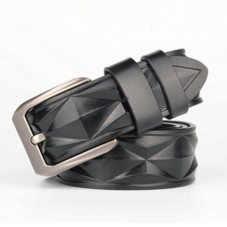 Custom Pin Buckle Antique Cowhide Luxury Jeans Men Pure Leather Belt For Men