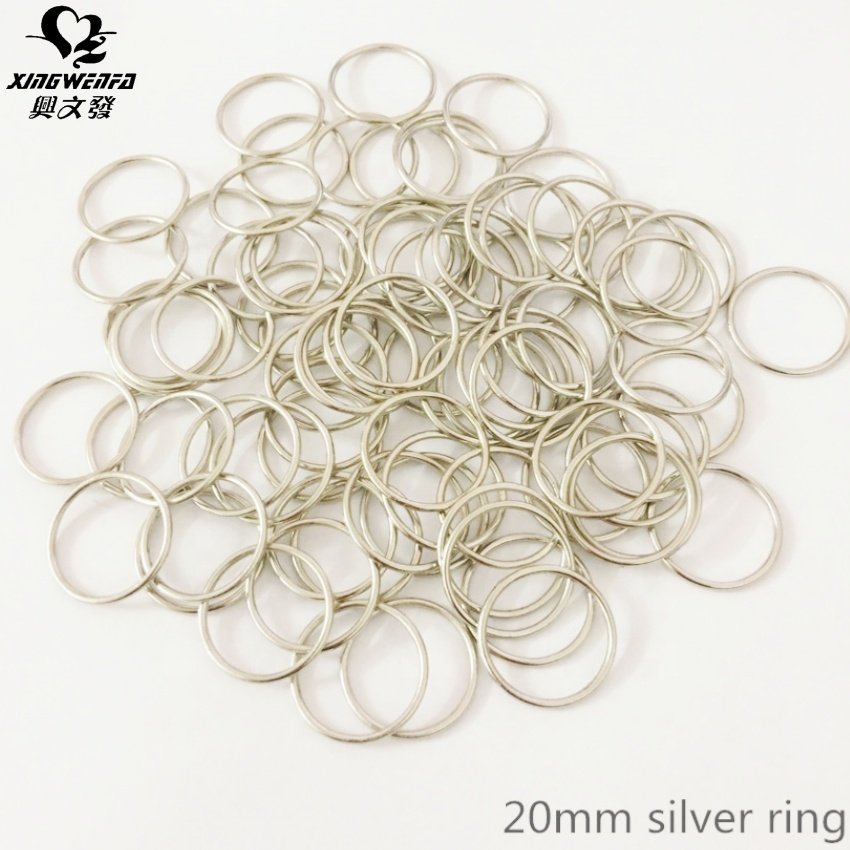 Underwear accessories bra buckles 20mm silver zinc alloy bra strap ring and adjuster