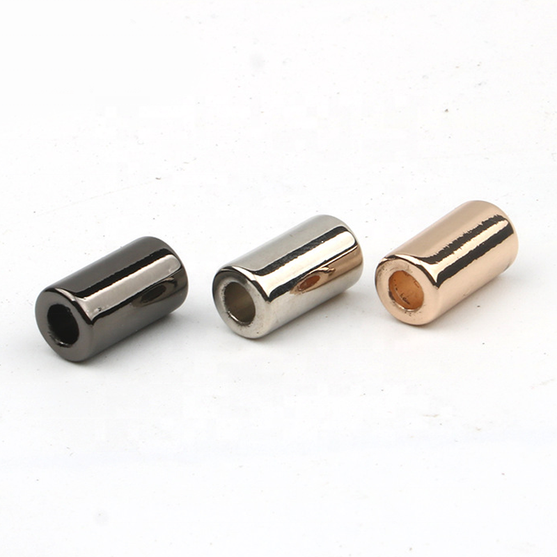 Metal straight bell down clothing accessories Rope buckle Hoodie rope adjustable button Elastic rope button
