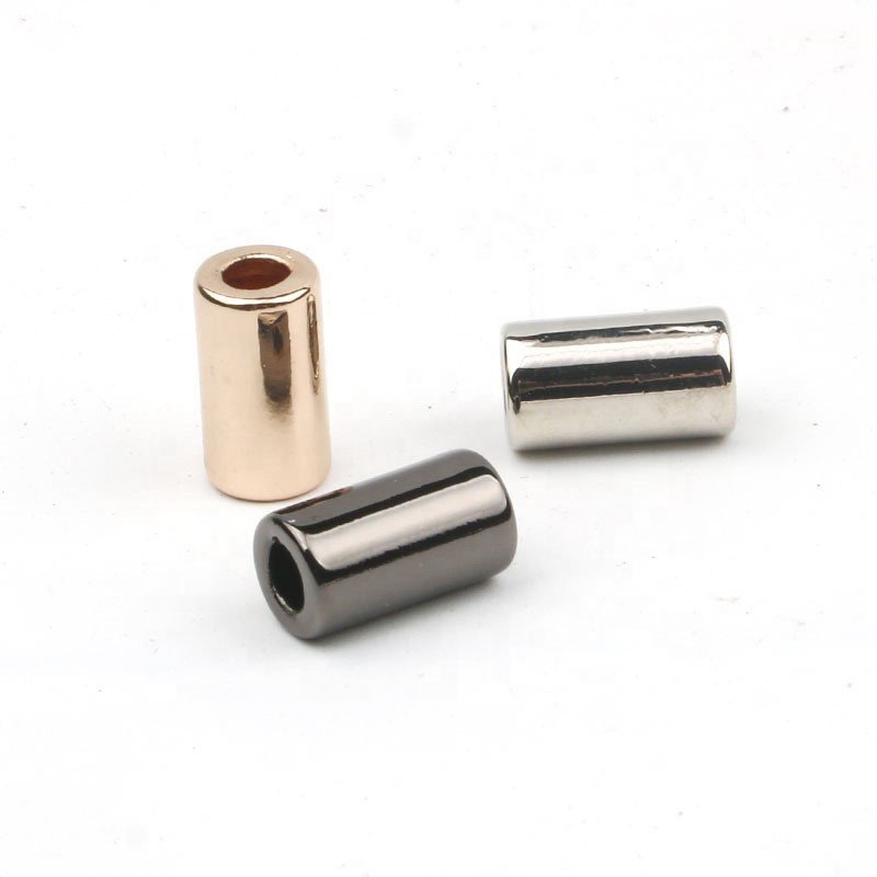Metal straight bell down clothing accessories Rope buckle Hoodie rope adjustable button Elastic rope button