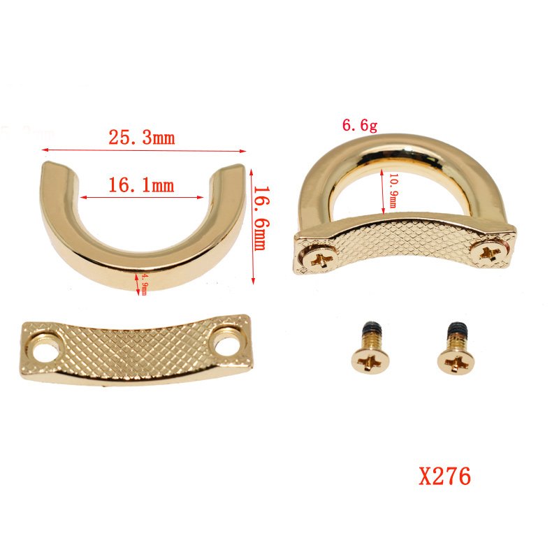 Arch Bridge Buckle Metal D-Ring Connector Screwback Bridge Connector Hanger for Purse Decorative Collar Choker Accessories