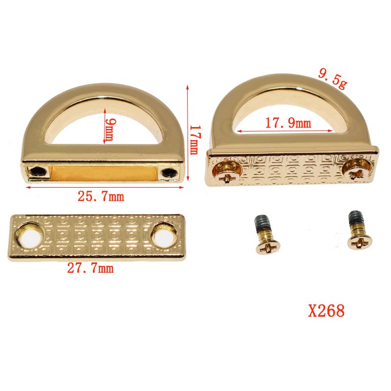 Arch Bridge Buckle Metal D-Ring Connector Screwback Bridge Connector Hanger for Purse Decorative Collar Choker Accessories