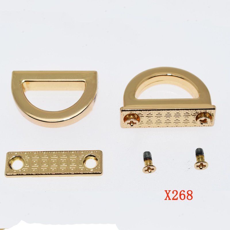 Arch Bridge Buckle Metal D-Ring Connector Screwback Bridge Connector Hanger for Purse Decorative Collar Choker Accessories