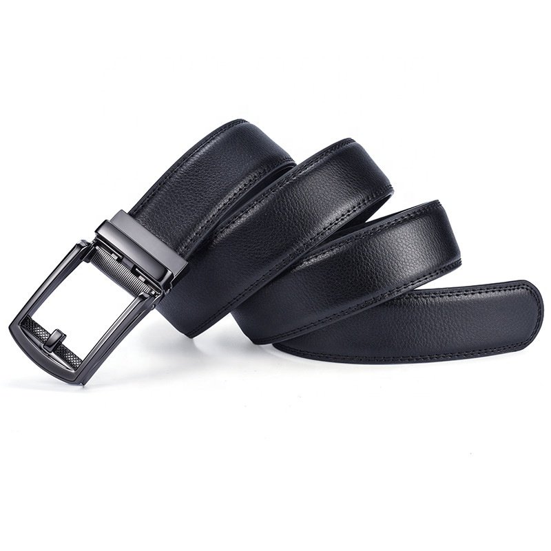 Click Ratchet Belt Dress with Sliding Buckle 1.5" Adjustable Trim to Exact Fit