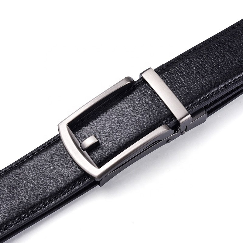 Click Ratchet Belt Dress with Sliding Buckle 1.5" Adjustable Trim to Exact Fit